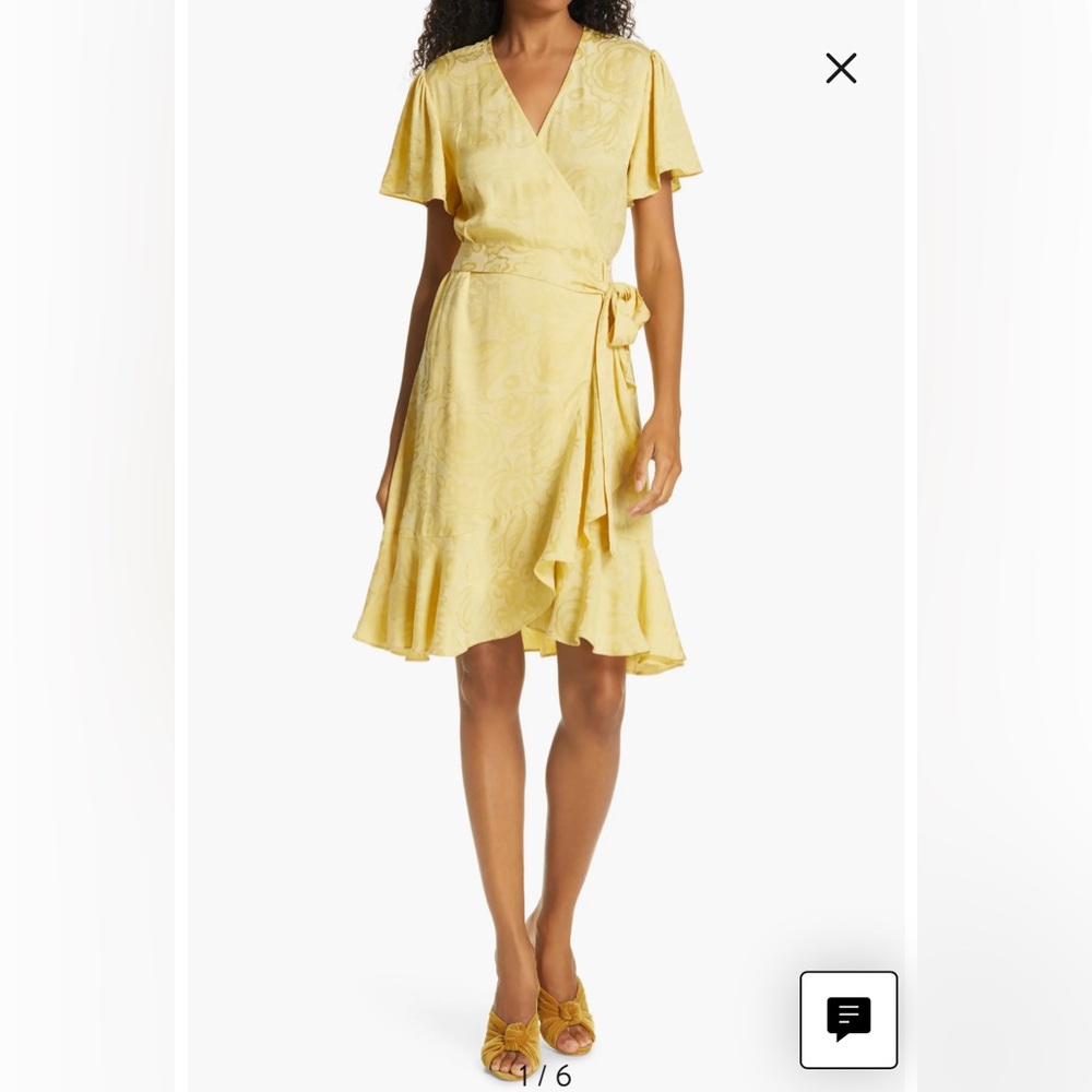 NWT Samsøe Samsøe Adelia Tonal Jacquard Wrap Dress XL